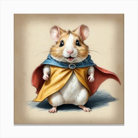 Hamster In Cape 2 Canvas Print