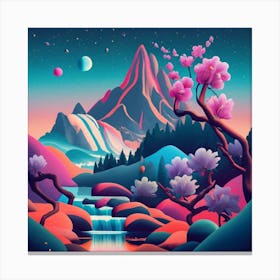 Psychedelic Landscape 1 Canvas Print