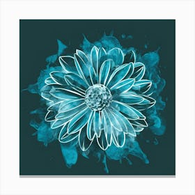 Blue Daisy Canvas Print Canvas Print