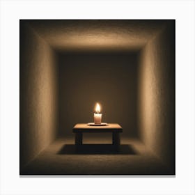 Candle In A Room Canvas Print