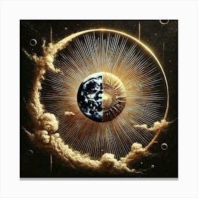 Earth In A Circle Canvas Print