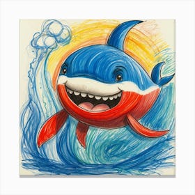 Sailor Shark Canvas Print