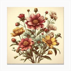 Vintage Flowers Canvas Print