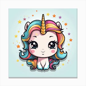 Cute Unicorn 77 Canvas Print