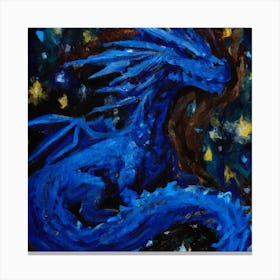 Starry Night Dragon 3 Canvas Print