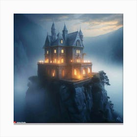 Castle In The Fog 2 Canvas Print