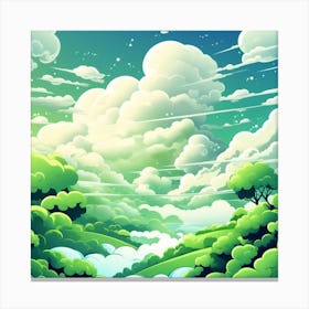 Cartoon Landscape 1 Canvas Print