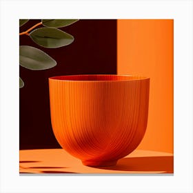 Orange Vase Canvas Print