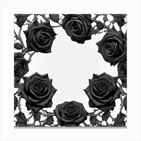 Black Roses 14 Canvas Print