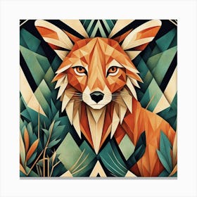 Abstract Fox 2 Canvas Print