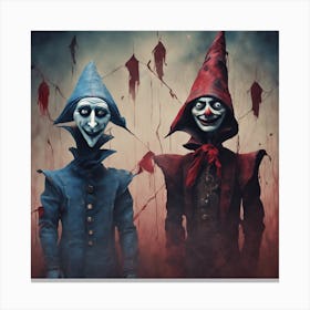 Two Clowns Canvas Print