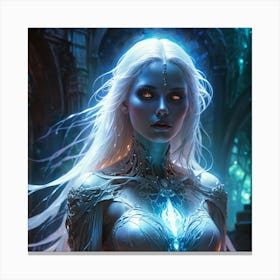 Ghost Glowing Ghost Girl 2 Canvas Print