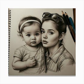 Mother And Daughter 1 Canvas Print