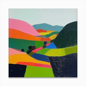Colourful Abstract The Lake District England 3 Canvas Print