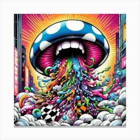 Psychedelic Mushroom 4 Canvas Print