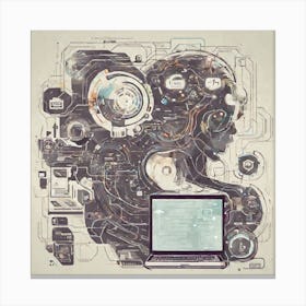 Computer Art Canvas Print