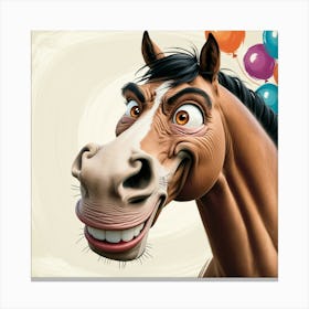 Happy Birthday Horse 2 Canvas Print