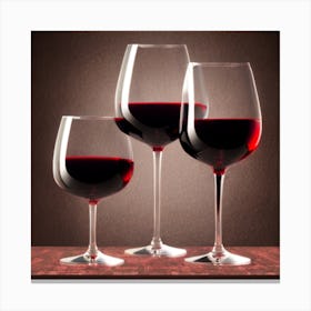 Three Glasses Of Wine 1 Canvas Print