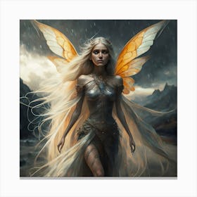 Fairy In The Rain Canvas Print