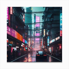 Neon City 2 Canvas Print