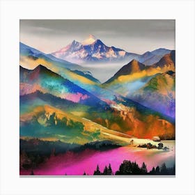 Rainbow Mountains Canvas Print