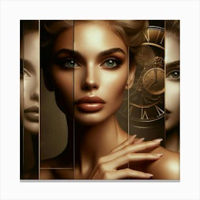 Portrait Of A Beautiful Woman Canvas Print