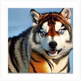 Husky Tiger 3 ( Fromhifitowifi ) Canvas Print