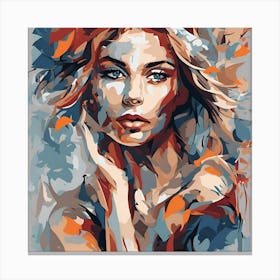 Woman'S Face Canvas Print