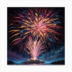 Fireworks In The Sky Canvas Print