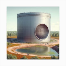 Oil Tank In The Woods Canvas Print