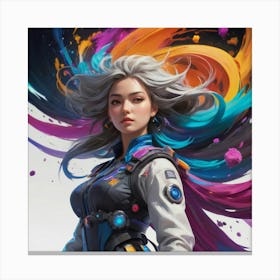 Girl In A Game Canvas Print