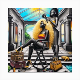 'Two Black Women' Canvas Print
