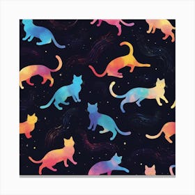 Cats In Space Canvas Print