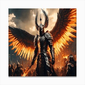 Warrior With Wings Canvas Print
