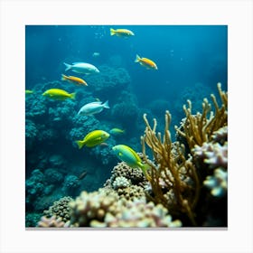 Coral Reef With Fishes5 Canvas Print