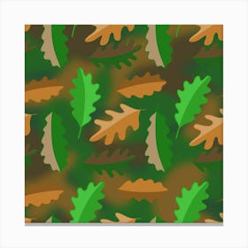 Leaves Foliage Pattern Oak Autumn Canvas Print