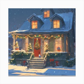 Christmas House 17 Canvas Print