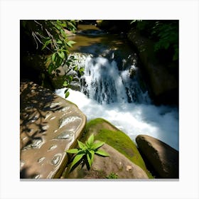 Waterfall - Waterfall Stock Videos & Royalty-Free Footage Canvas Print