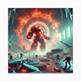 A Futuristic Sci Fi Scene Focusing On The Heatwave Canvas Print