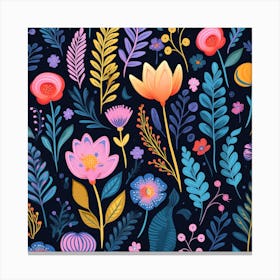 Floral Seamless Pattern 6 Canvas Print