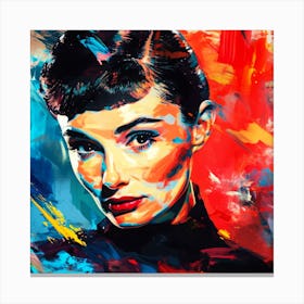 Audrey Hepburn Eyes - Movie Starz Canvas Print