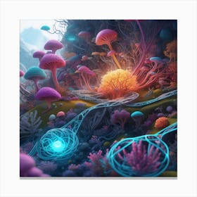 Mushroom Forest 3 Canvas Print