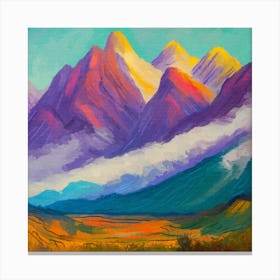 Yellow Mountains Canvas Print