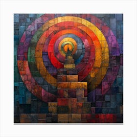 Abstract Of A Colorful Spiral Canvas Print