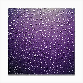 Raindrops On Purple Glass Canvas Print