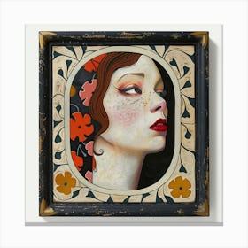 Woman'S Face Canvas Print