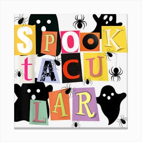 Spooktacular Abstract Halloween Design Canvas Print