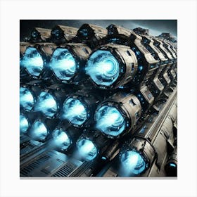 Obsidian Dreadnought Plasma Barrage Array 1024 Canvas Print