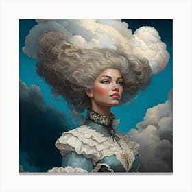 Mermaid In The Clouds Canvas Print