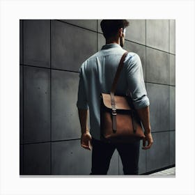 Man With A Backpack Canvas Print